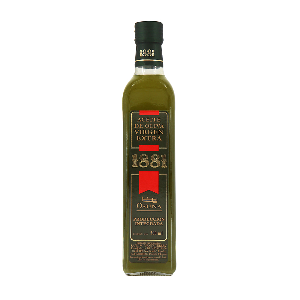 Comprar Aceite de Oliva Virgen Extra. Botella marasca de cristal 0,5 lt.  Con Estuche - Aceite1881